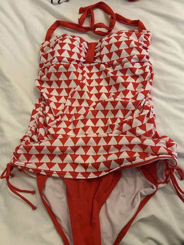 Red swim wear - red,