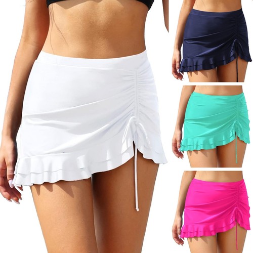 Swim skirt drawstring high - skirt,